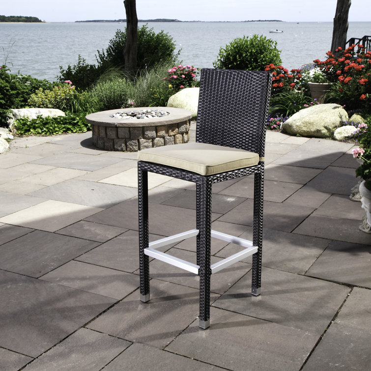 Madbury Road Patio Bar Stool with Cushion Wayfair